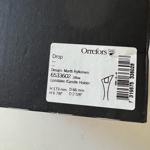 Orrefors of Sweden Pair of “Drop” Candlesticks Design by Martti Rytkonen - Picture 8 of 9